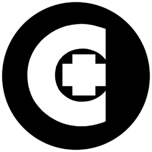 Logo Disciple Community blanco y negro